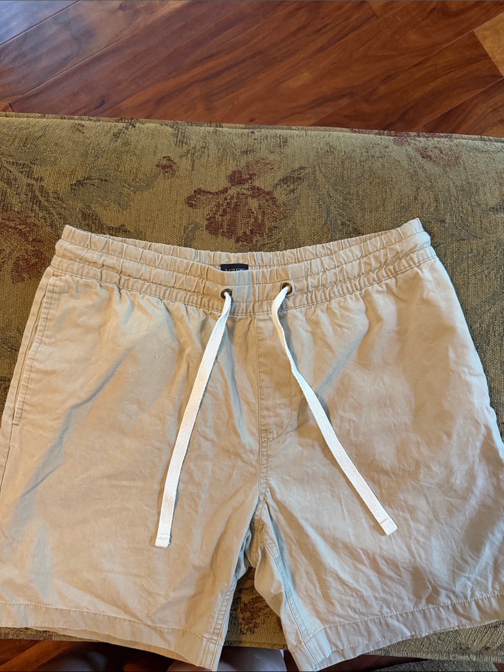 J. Crew Men's Khaki Elastic-Waist Casual Shorts